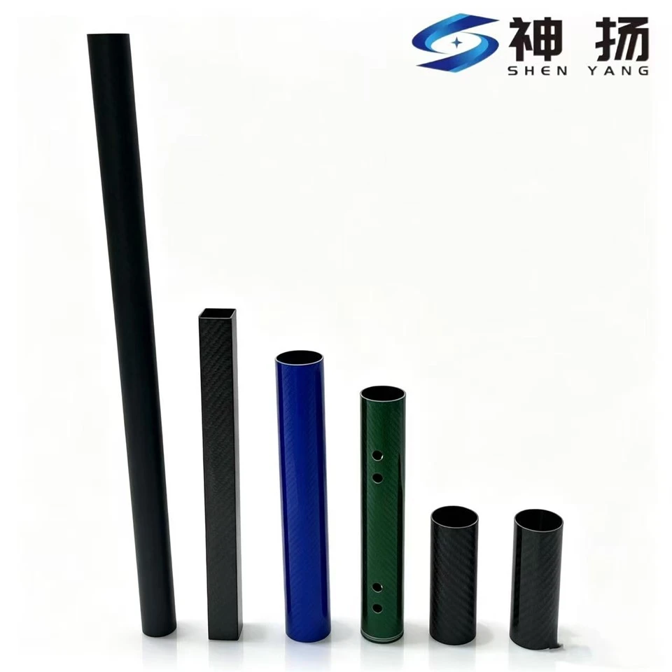 China Factory Carbon Fibre Tube, Glossy Matte Surface Custom Composite Tubing