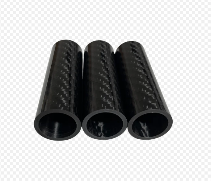 Filament Wound Carbon Round Tube, Custom Sized T300 T700 Composite Hollow Tube high quality