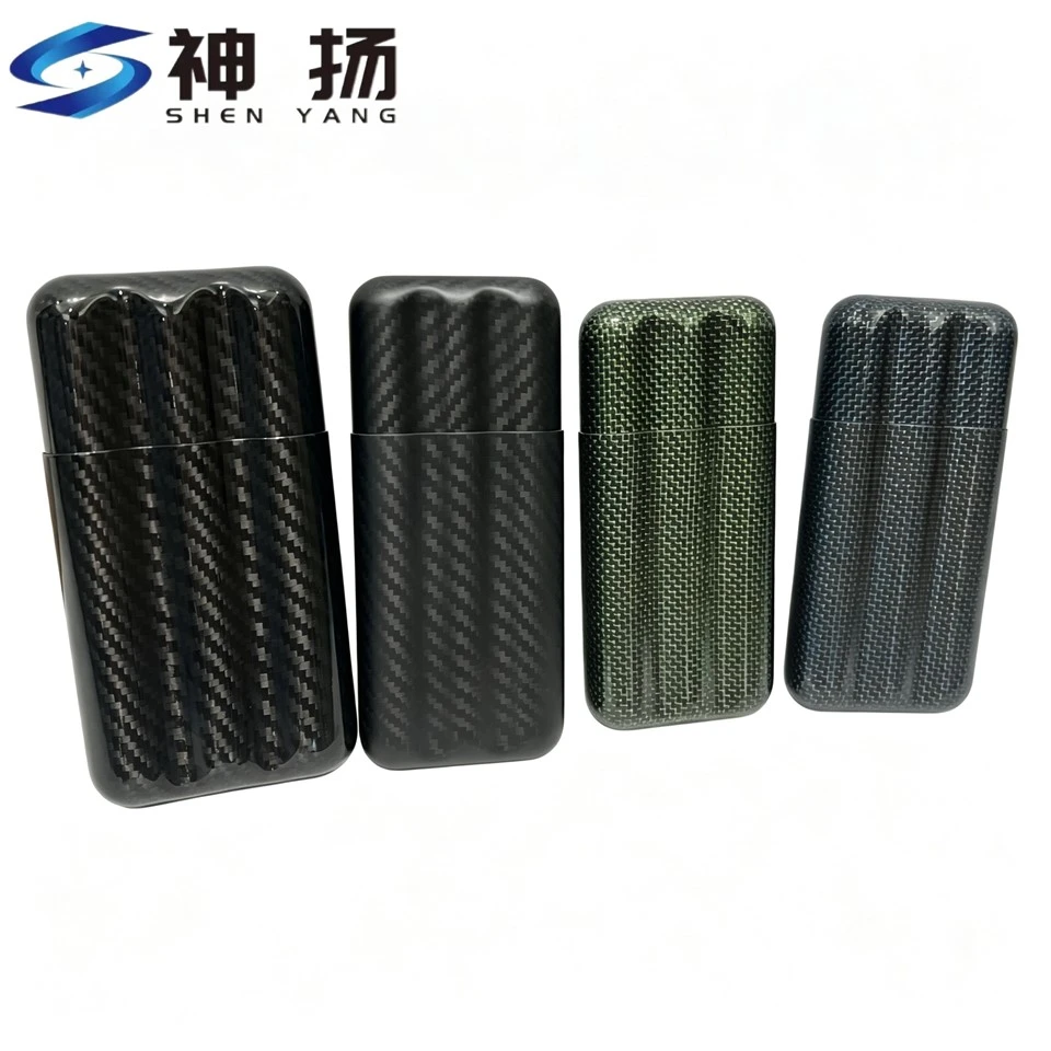 Premium Carbon Fiber Cigar Case, Portable Cigar Storage Box For Travel